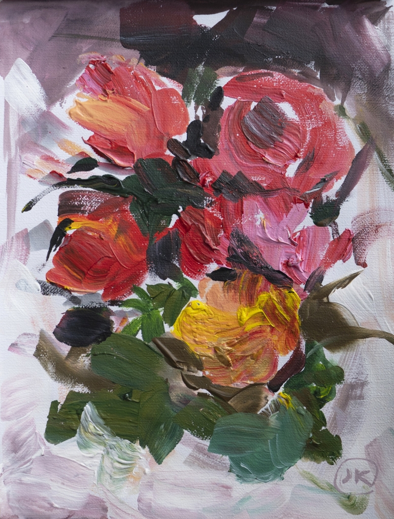 Roses in the Garden Painting